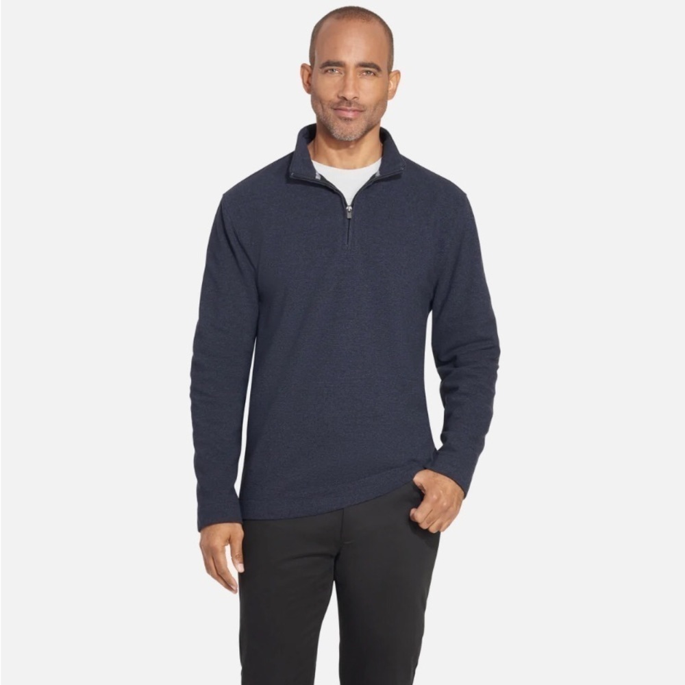 Van Heusen Men’s Long Sleeve 1/4 Zip Pullover Sweater Size Small NWT